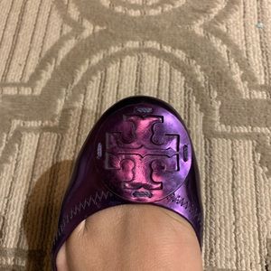 Tory Burch Shiny Plum Ballet Slippers